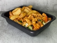 Gyros misa, opekané zemiaky, omáčka tisíc ostrovov (zvlášť)