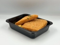 XXL vyprážaný syr so šunkou a sezámom, krokety, čerstvá zelenina, tatárska omáčka