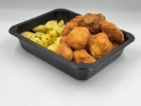 XXL vyprážaný karfiol, varené zemiaky s petržlenom, tatárska omáčka